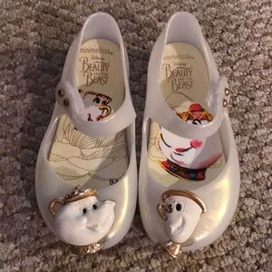 Little girls jelly sandals beauty and the beast